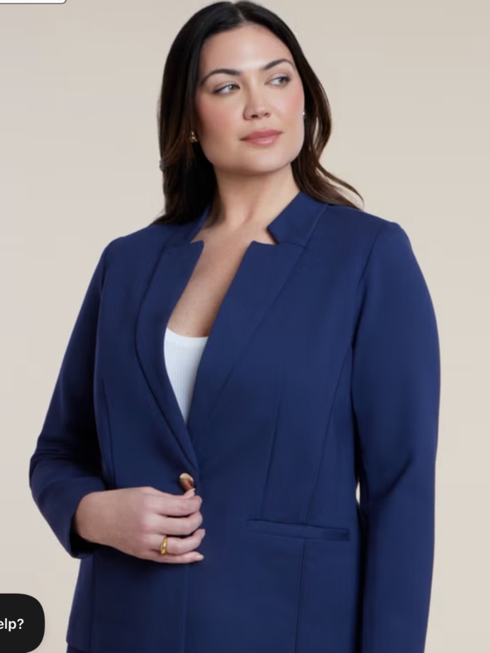 Eloquii Ultimate Stretch One-Button Blazer NWOT LISTED AS 1X PIT TO PIT 23